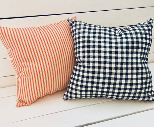 Ticking Stripe Pillow 18” x 18”